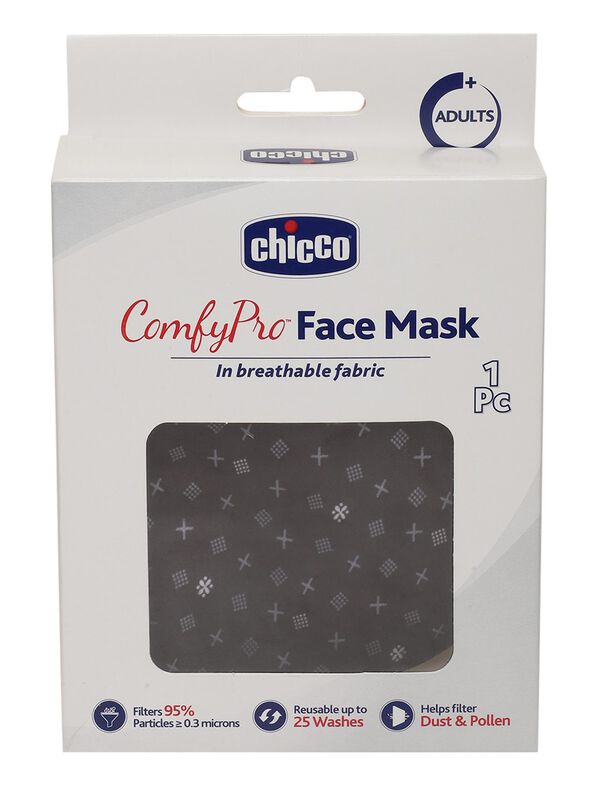 Face Mask (Adult) (1pcs) Black Crisscross image number null